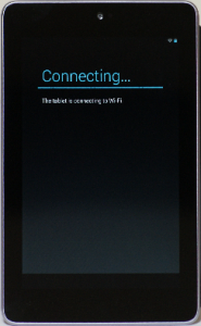 Nexus7のWPS接続中